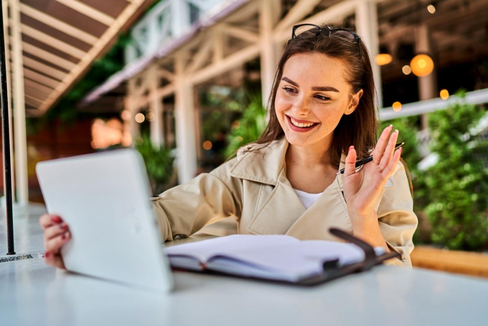 Student reviewing financial planning materials during workshop session